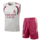 2026-27 Real Madrid Beige - Pink Vest Suit