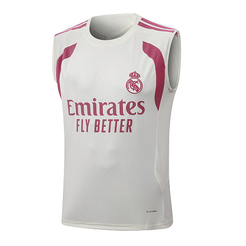 2026-27 Real Madrid Beige - Pink Vest Suit
