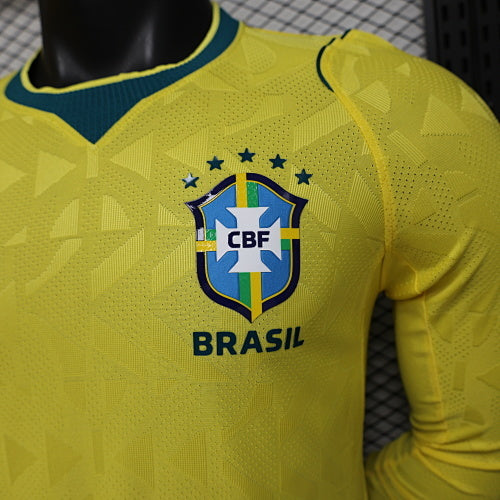 2026-27 Brazil Home Player Version Long sleeves