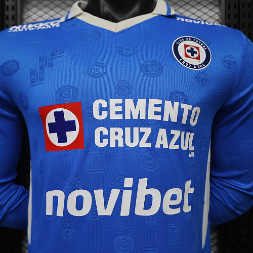 2026-27 Cruz Azul Home Player Version Long Sleeve Football Jersey