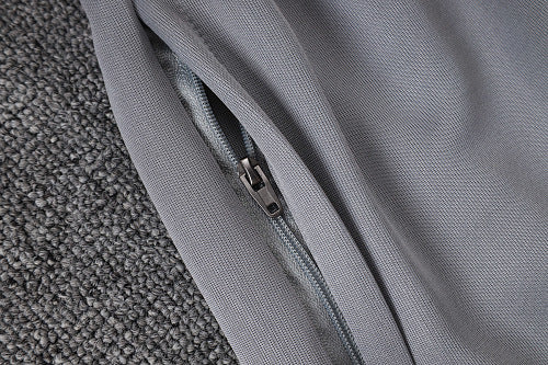 2026-27 Paris White-Grey Long Zippered Training Suit