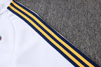 2026-27 Real Madrid White-Blue Long Zippered Training Suit