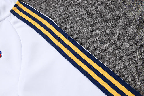 2026-27 Real Madrid White-Blue Long Zippered Training Suit