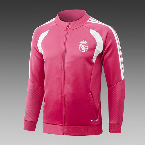 2026-27 Real Madrid Pink Long Zippered Training Suit