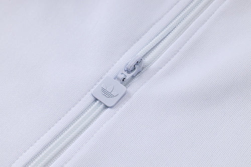 2026-27 Real Madrid White-Blue Long Zippered Training Suit