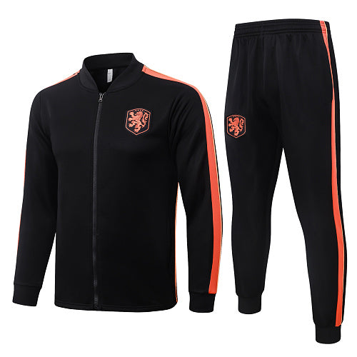 2026-27 Netherlands Black Long Zippered Training Suit