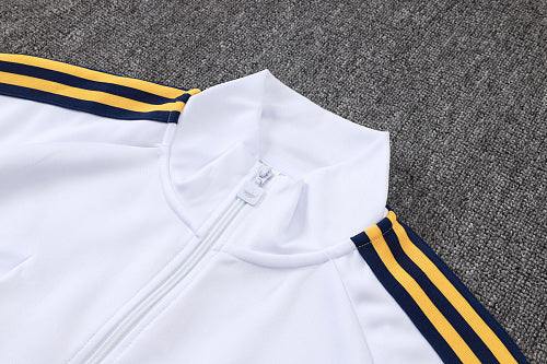 2026-27 Real Madrid White-Blue Long Zippered Training Suit