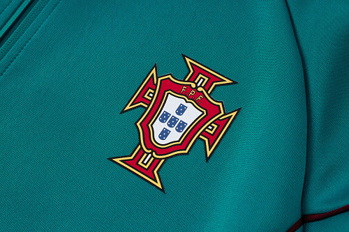 2026-27 Portugal Green Long Zippered Training Suit