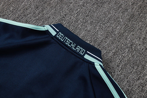 2026-27 Germany Dark Blue Long Zippered Training Suit