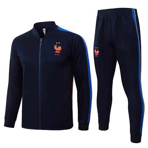 2026-27 France Blue Long Zippered Training Suit