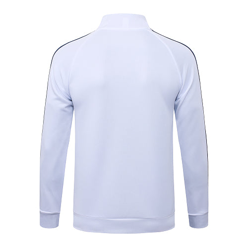 2026-27 Real Madrid White-Blue Long Zippered Training Suit