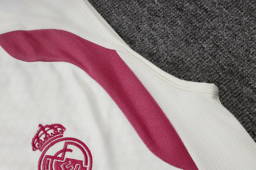 2026-27 Real Madrid Beige - Pink Vest Suit