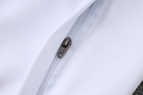 2026-27 Paris White-Grey Long Zippered Training Suit