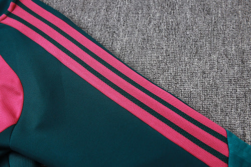 Real Madrid Trainingsanzug mit langem Reißverschluss 2026-27, grün-pink
