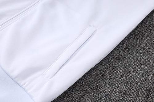 2026-27 Paris White-Grey Long Zippered Training Suit