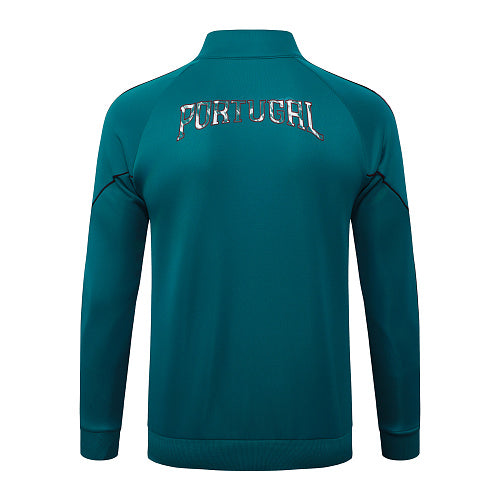 2026-27 Portugal Green Long Zippered Training Suit