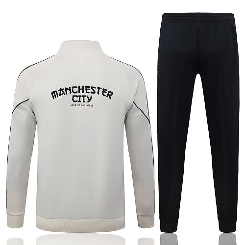 2026-27 Manchester City Off White Long Zippered Training Suit