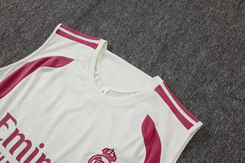 2026-27 Real Madrid Beige - Pink Vest Suit