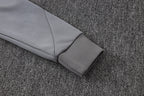 2026-27 Paris White-Grey Long Zippered Training Suit