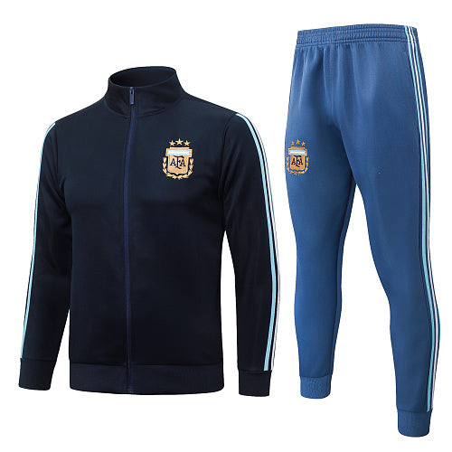 2026-27 Argentina Dark Blue Long Zippered Training Suit