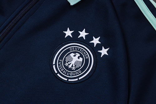 2026-27 Germany Dark Blue Long Zippered Training Suit