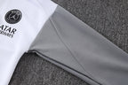 2026-27 Paris White-Grey Long Zippered Training Suit
