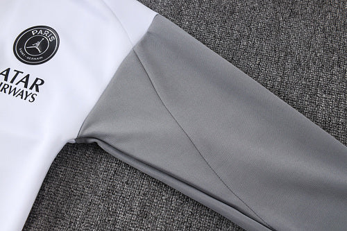 2026-27 Paris White-Grey Long Zippered Training Suit