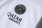 2026-27 Paris White-Grey Long Zippered Training Suit
