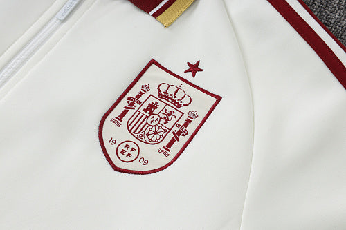 2026-27 Spain White Long zippered training suit