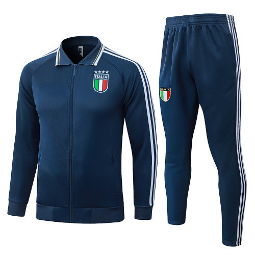2026-27 Italy Dark Light Long Zippered Training Suit