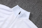 2026-27 Paris White-Grey Long Zippered Training Suit