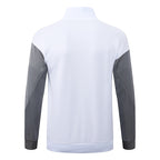 2026-27 Paris White-Grey Long Zippered Training Suit