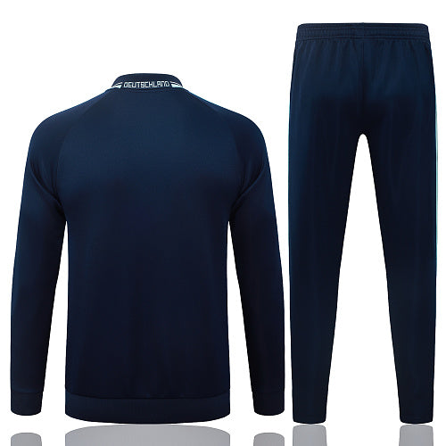 2026-27 Germany Dark Blue Long Zippered Training Suit