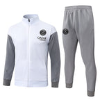 2026-27 Paris White-Grey Long Zippered Training Suit