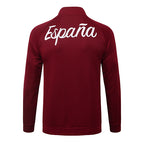 2026-27 Spain Red Long zippered training suit