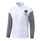 2026-27 Paris White-Grey Long Zippered Training Suit