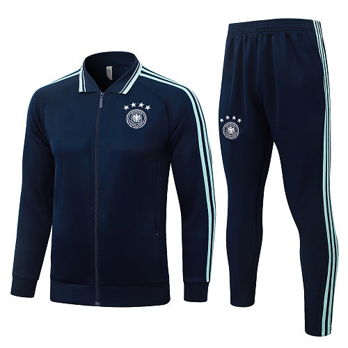 2026-27 Germany Dark Blue Long Zippered Training Suit