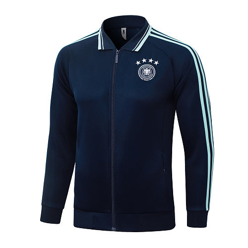 2026-27 Germany Dark Blue Long Zippered Training Suit