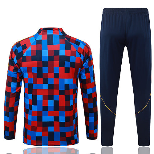 2026-27 Barcelona Colored Squares Black Training Suit