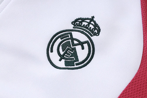 2026-27 Real Madrid Trainingsanzug mit Reißverschluss, Rosenrot-Farbschema