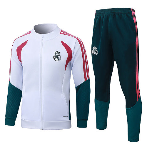2026-27 Real Madrid Rose Red Color Scheme Long zippered training suit