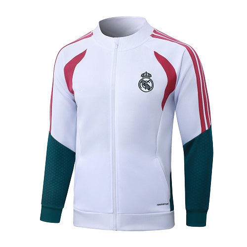 2026-27 Real Madrid Rose Red Color Scheme Long zippered training suit
