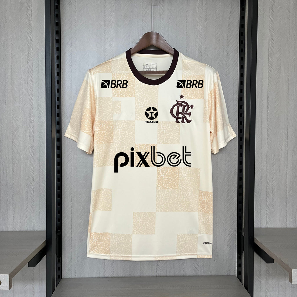 2024-25 Flamengo Pre-match all sponsors Wear Beige