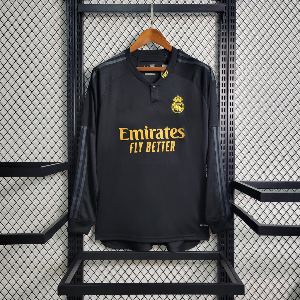 2023-24 Real Madrid Black Second away Long sleeve