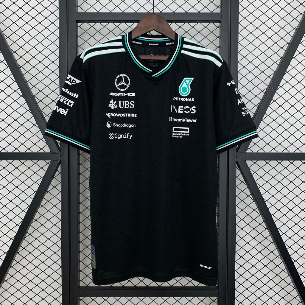 2025 F1 Formula One Racing Suit Mercedes Black Size S-5XL