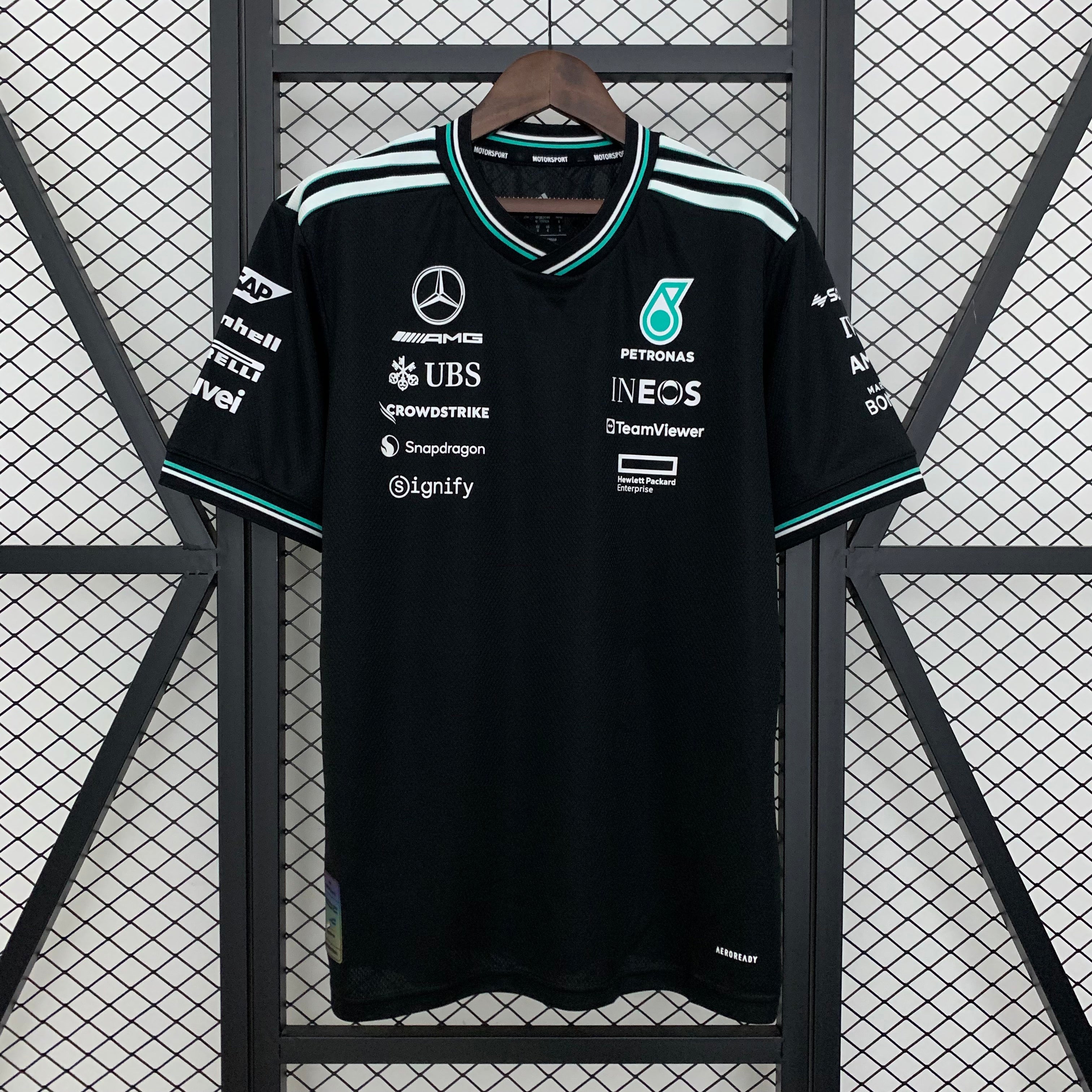 2025 F1 Formula One Racing Suit Mercedes Black Size S-5XL