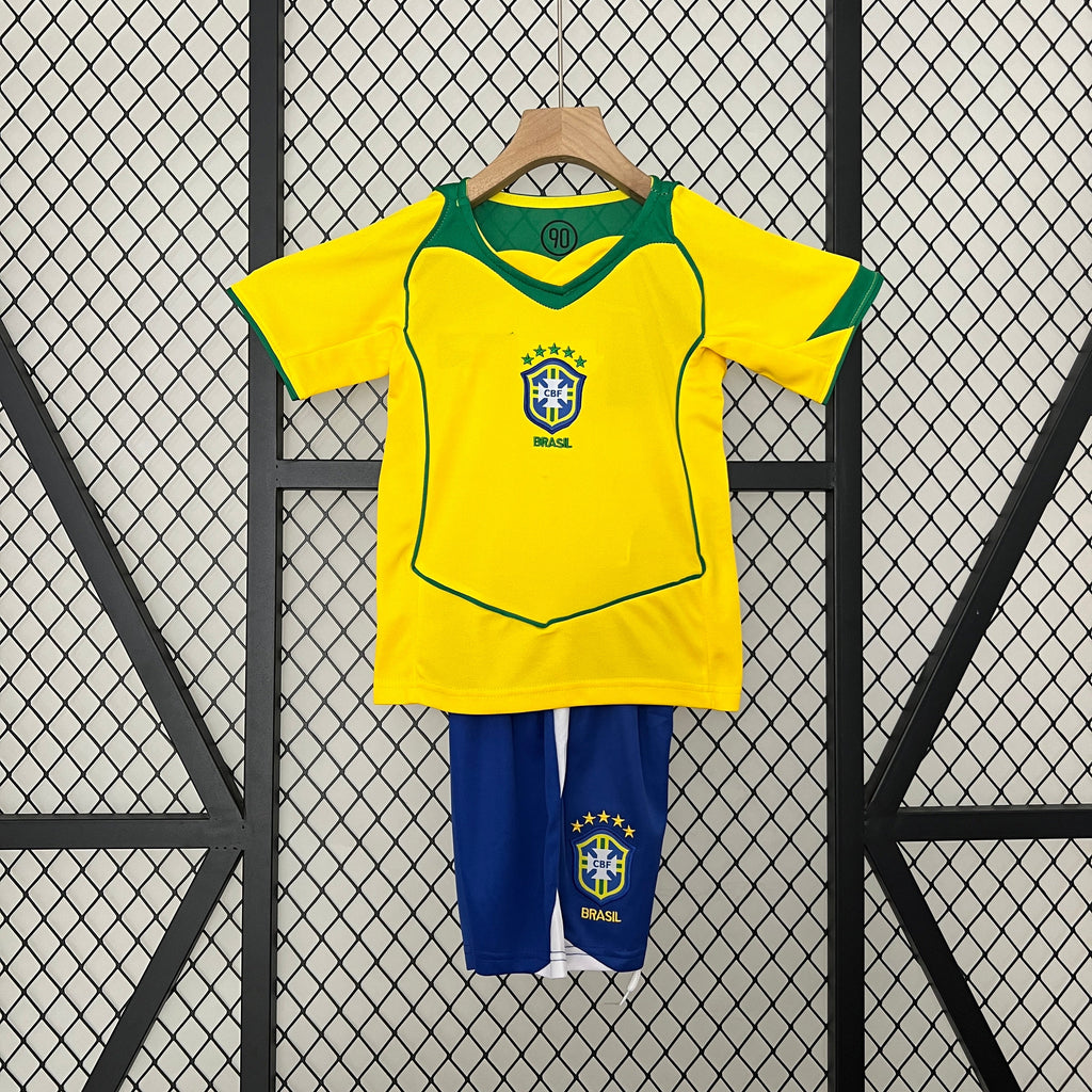 2004 Brazil Home Retro KIDS SIZE 16-28