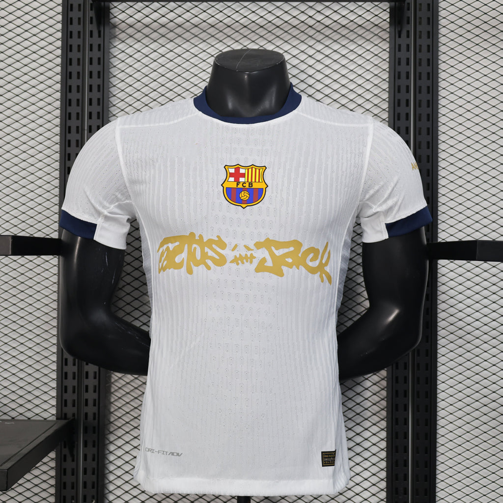 2025-26 Barcelona Travis Scott White Player S-4XL