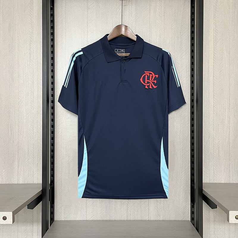 2025-26 Flamengo POLO Trikot Dunkelblaue Fanversion