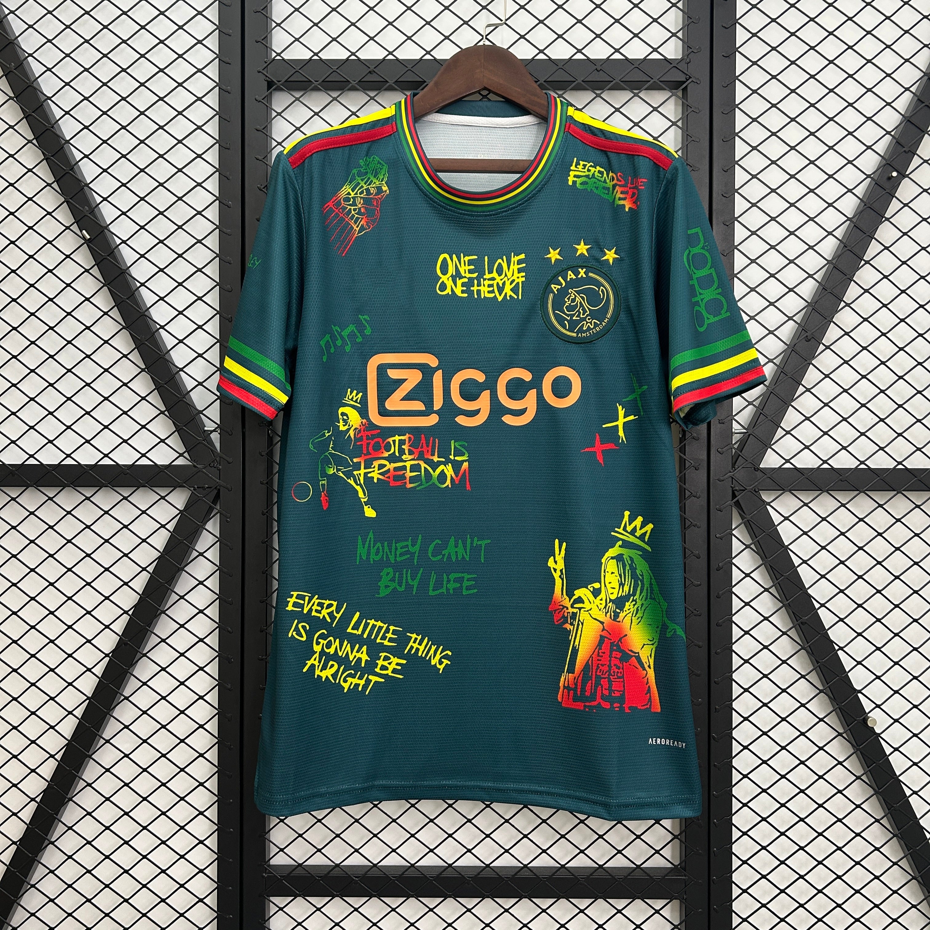 Bob Marley 40.º Ajax de Ámsterdam 2025-26, versión verde para aficionados